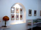 Framed manuscripts on display at the museum